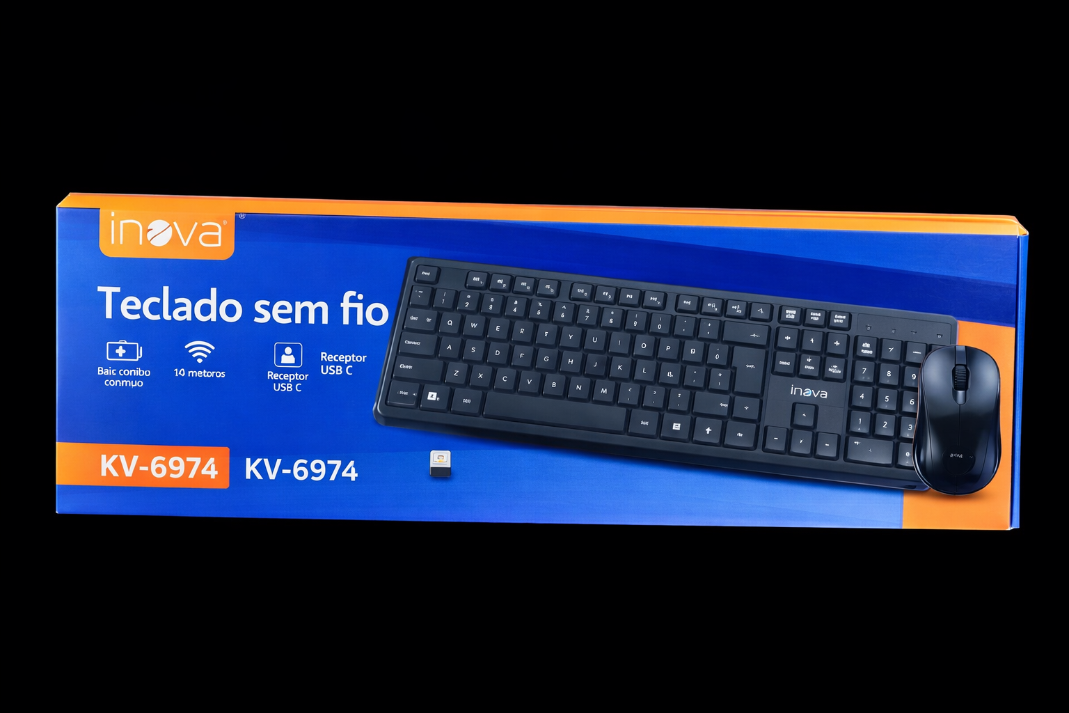 Teclado sem fio e Mouse